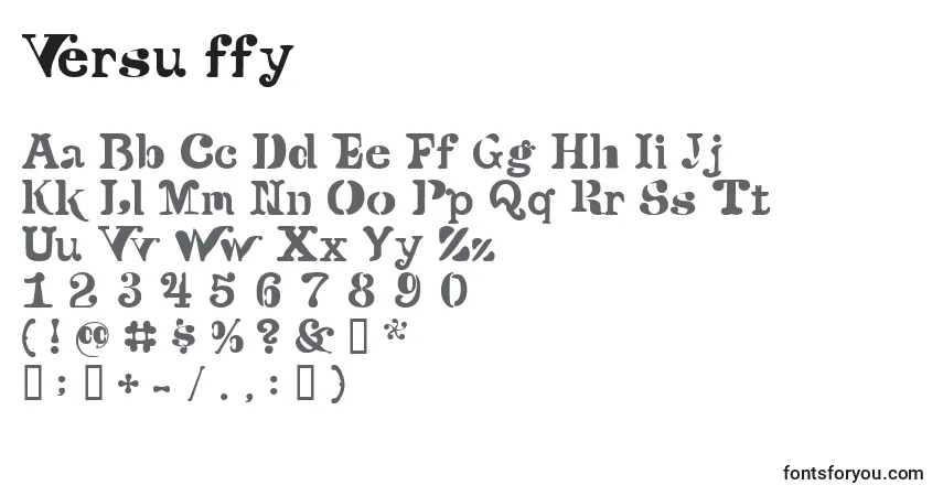 characters of versu ffy font, letter of versu ffy font, alphabet of  versu ffy font